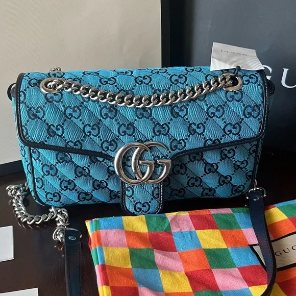 Gucci Bags Nwot Gucci Monogram Matelasse Diagonal Small Gg